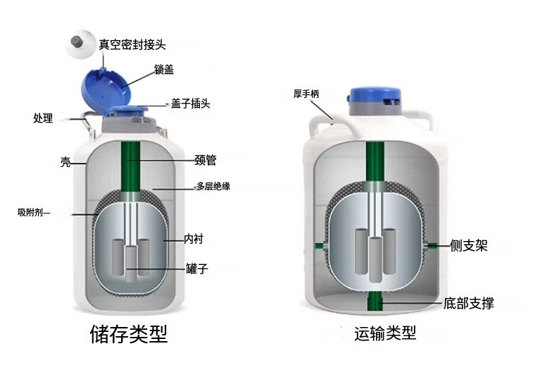 液氮罐結(jié)構(gòu)圖 液氮罐結(jié)構(gòu)圖